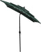 vidaXL - Parasol - 3-laags - met - aluminium - paal - 2x2 - m - groen