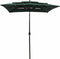 vidaXL - Parasol - 3-laags - met - aluminium - paal - 2x2 - m - groen