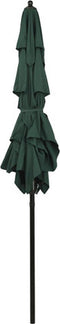 vidaXL - Parasol - 3-laags - met - aluminium - paal - 2x2 - m - groen