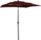 vidaXL - Parasol - 3-laags - met - aluminium - paal - 2x2 - m - bordeauxrood