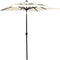 vidaXL - Parasol - 3-laags - met - aluminium - paal - 2x2 - m - zandkleurig