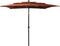 vidaXL - Parasol - 3-laags - met - aluminium - paal - 2x2 - m - bordeauxrood