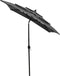 vidaXL - Parasol - 3-laags - met - aluminium - paal - 2x2 - m - antracietkleurig