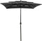 vidaXL - Parasol - 3-laags - met - aluminium - paal - 2x2 - m - antracietkleurig