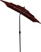 vidaXL - Parasol - 3-laags - met - aluminium - paal - 2x2 - m - bordeauxrood