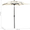 vidaXL - Parasol - 3-laags - met - aluminium - paal - 2x2 - m - zandkleurig