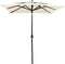 vidaXL - Parasol - 3-laags - met - aluminium - paal - 2x2 - m - zandkleurig