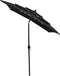 vidaXL - Parasol - 3-laags - met - aluminium - paal - 2x2 - m - zwart