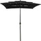 vidaXL - Parasol - 3-laags - met - aluminium - paal - 2x2 - m - zwart