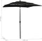 vidaXL - Parasol - 3-laags - met - aluminium - paal - 2x2 - m - zwart