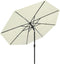 vidaXL - Parasol - 3-laags - met - aluminium - paal - 3,5 - m - zandkleurig