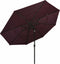 vidaXL - Parasol - 3-laags - met - aluminium - paal - 3,5 - m - bordeauxrood