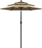 vidaXL - Parasol - 3-laags - met - aluminium - paal - 3,5 - m - taupe
