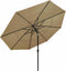 vidaXL - Parasol - 3-laags - met - aluminium - paal - 3,5 - m - taupe