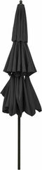vidaXL - Parasol - 3-laags - met - aluminium - paal - 3 - m - antracietkleurig