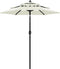 vidaXL - Parasol - 3-laags - met - aluminium - paal - 3 - m - taupe