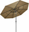 vidaXL - Parasol - 3-laags - met - aluminium - paal - 3 - m - taupe