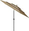 vidaXL - Parasol - 3-laags - met - aluminium - paal - 3 - m - taupe
