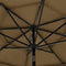 vidaXL - Parasol - 3-laags - met - aluminium - paal - 3 - m - taupe