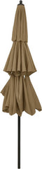 vidaXL - Parasol - 3-laags - met - aluminium - paal - 3 - m - taupe