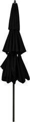 vidaXL - Parasol - 3-laags - met - aluminium - paal - 3 - m - zwart
