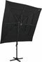 vidaXL - Parasol - 4-laags - met - aluminium - paal - 250x250 - cm - zwart