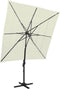 vidaXL - Parasol - 4-laags - met - aluminium - paal - 250x250 - cm - zandkleurig