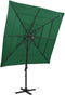 vidaXL - Parasol - 4-laags - met - aluminium - paal - 250x250 - cm - groen