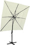 vidaXL - Parasol - 4-laags - met - aluminium - paal - 250x250 - cm - groen