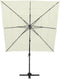 vidaXL - Parasol - 4-laags - met - aluminium - paal - 250x250 - cm - taupe