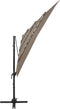 vidaXL - Parasol - 4-laags - met - aluminium - paal - 250x250 - cm - taupe