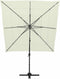 vidaXL - Parasol - 4-laags - met - aluminium - paal - 250x250 - cm - zandkleurig