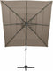 vidaXL - Parasol - 4-laags - met - aluminium - paal - 250x250 - cm - taupe