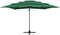 vidaXL - Parasol - 4-laags - met - aluminium - paal - 250x250 - cm - groen