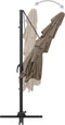vidaXL - Parasol - 4-laags - met - aluminium - paal - 250x250 - cm - taupe