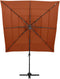 vidaXL - Parasol - 4-laags - met - aluminium - paal - 250x250 - cm - terracottakleurig