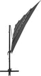 vidaXL - Parasol - 4-laags - met - aluminium - paal - 250x250 - cm - antracietkleurig