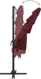 vidaXL - Parasol - 4-laags - met - aluminium - paal - 250x250 - cm - bordeauxrood