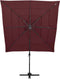 vidaXL - Parasol - 4-laags - met - aluminium - paal - 250x250 - cm - bordeauxrood