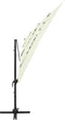vidaXL - Parasol - 4-laags - met - aluminium - paal - 250x250 - cm - zandkleurig