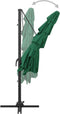 vidaXL - Parasol - 4-laags - met - aluminium - paal - 250x250 - cm - groen