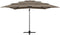 vidaXL - Parasol - 4-laags - met - aluminium - paal - 250x250 - cm - taupe