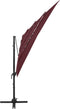 vidaXL - Parasol - 4-laags - met - aluminium - paal - 250x250 - cm - bordeauxrood