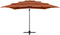 vidaXL - Parasol - 4-laags - met - aluminium - paal - 250x250 - cm - terracottakleurig