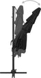 vidaXL - Parasol - 4-laags - met - aluminium - paal - 250x250 - cm - zwart