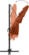 vidaXL - Parasol - 4-laags - met - aluminium - paal - 250x250 - cm - terracottakleurig