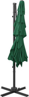 vidaXL - Parasol - 4-laags - met - aluminium - paal - 250x250 - cm - groen