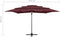 vidaXL - Parasol - 4-laags - met - aluminium - paal - 250x250 - cm - bordeauxrood