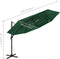 vidaXL - Parasol - 4-laags - met - aluminium - paal - 3x3 - m - groen