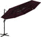 vidaXL - Parasol - 4-laags - met - aluminium - paal - 3x3 - m - bordeauxrood